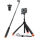 GEPULY Floating Selfie Stick Underwater Hand Grip for GoPro Hero 13, 12, 11, 10, 9, 8, Insta360 Ace Pro 2, DJI OSMO Action 6 5 Pro 4 3 and Most Action