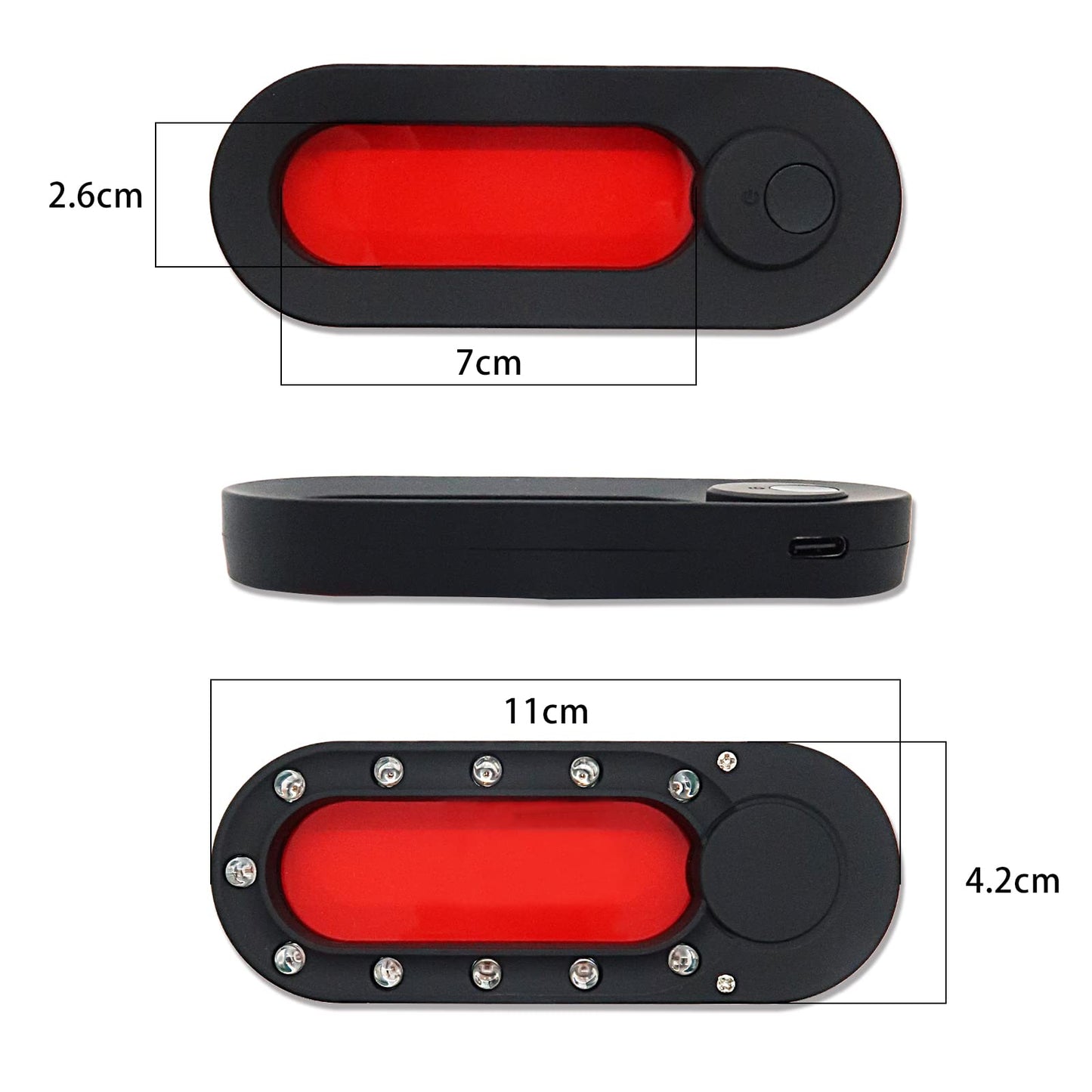 Ansxiy Hidden Camera Detector, LED Hidden Device Detector with Infrared Viewfinders - Pocket Sized Anti Spy Camera Finder Locates Hidden Camera