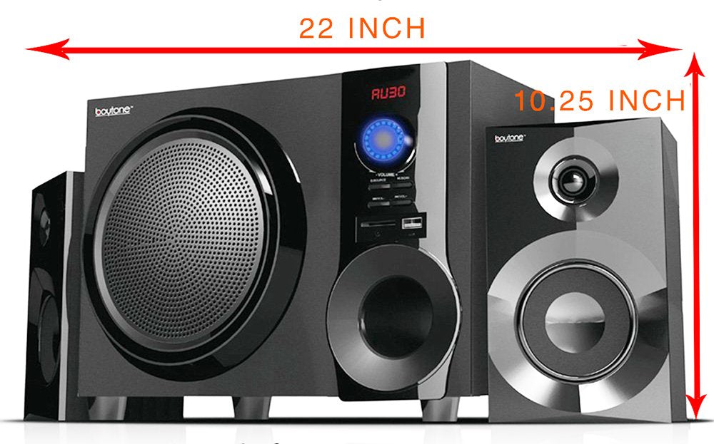 Boytone BT-210FB Wireless Bluetooth Stereo Audio Speaker with Powerful Sound, Bass System, Excellent Clear Sound & FM Radio, Remote Control, Aux-In