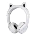 BuddyPhones PlayEars Plus | Polar Bear Ear Foldable Bluetooth Kids Headphones + Microphone, Works Wired or Wireless - SafeAudio Volume-Limiting