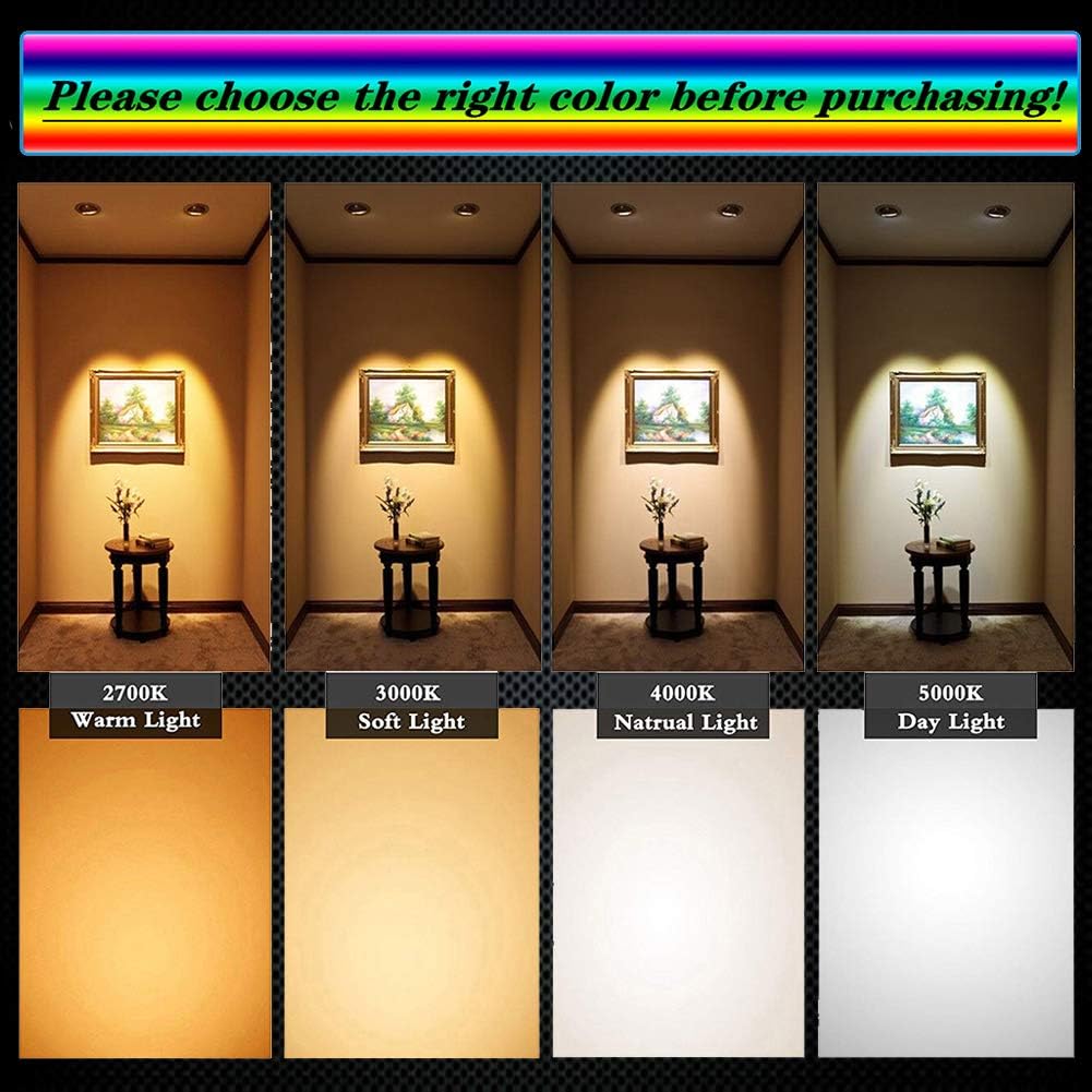 RYVOSTH 6-Pack MR16 Led Bulbs 5.5W Replace 35W 50W Halogen Equivalent,3000K Soft Warm White,12V Low Voltage MR16 GU5.3 Bulb Spotlights for Outdoor