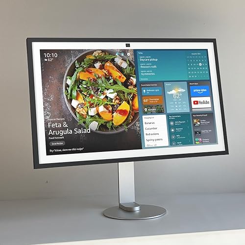 ATOPHK Adjustable Height Aluminum Stand for Ech_ooo Show 21 & Ech_ooo Show 15 ?360° Rotation, Tilt & Swivel, Landscape/Portrait Mode Silver