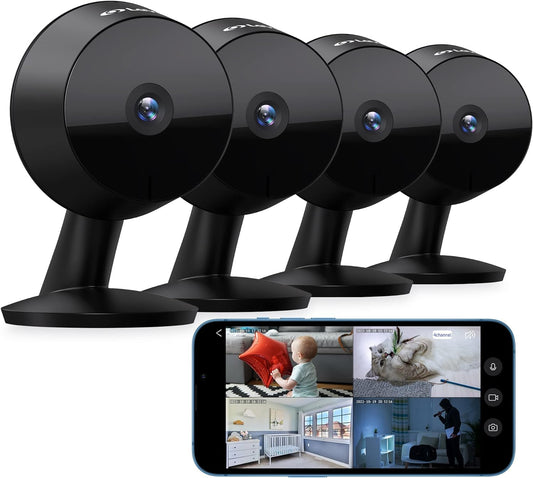 LaView 4MP 2K Cameras for Home Security Indoor, 5G& 2.4GHz Home Security Camera for Baby/Elder/Pet/Nanny,Baby Cam Starlight Sensor Color Night