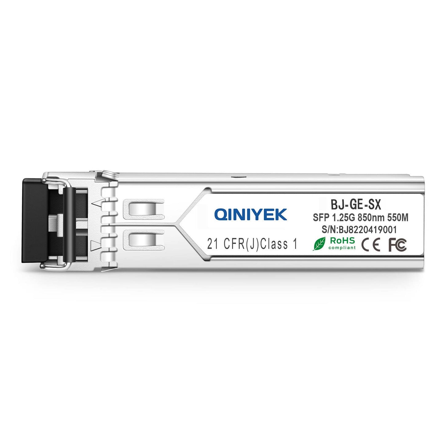 QINIYEK 1.25G Multimode SFP Module, 1000Base-SX SFP to LC Fiber Transceiver for Ubiquiti UF-MM-1G, Supermicro, Netgear and Other Open Switch (MMF