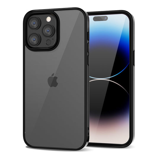 LoeoeL for iPhone 14 Pro Case Clear, Transparent Hybrid 14 Pro Phone Case [Hard Plastic & Soft Silicone Bumper] Acrylic Non Yellowing Thin Slim