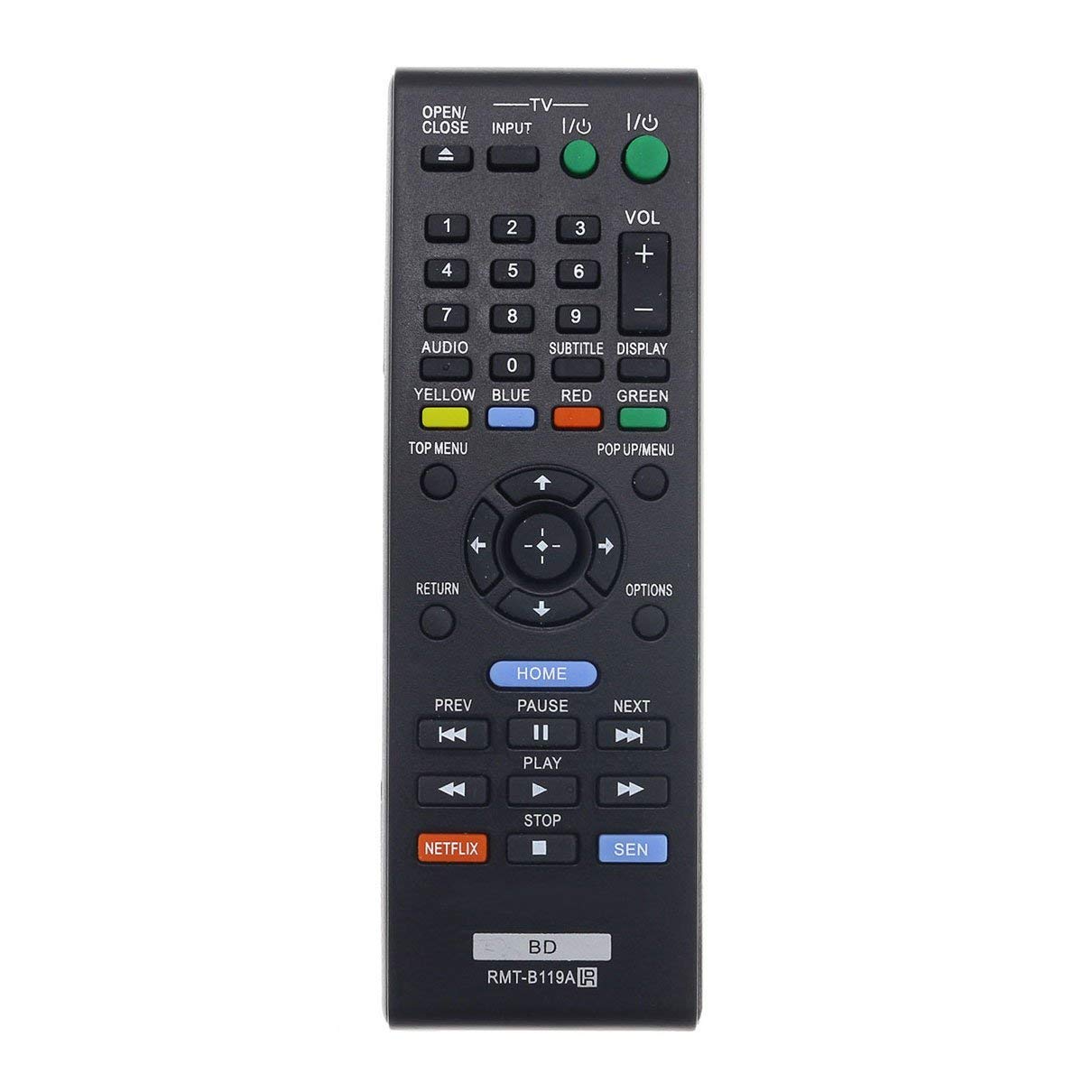 New RMT-B119A Remote Compatible with Sony Blu-Ray Disc DVD Player BDP-BX59 BDP-S390 BDP-S590 BDP-BX110 BDP-S1100 BDP-S3100 BDP-BX310 BDP-BX510