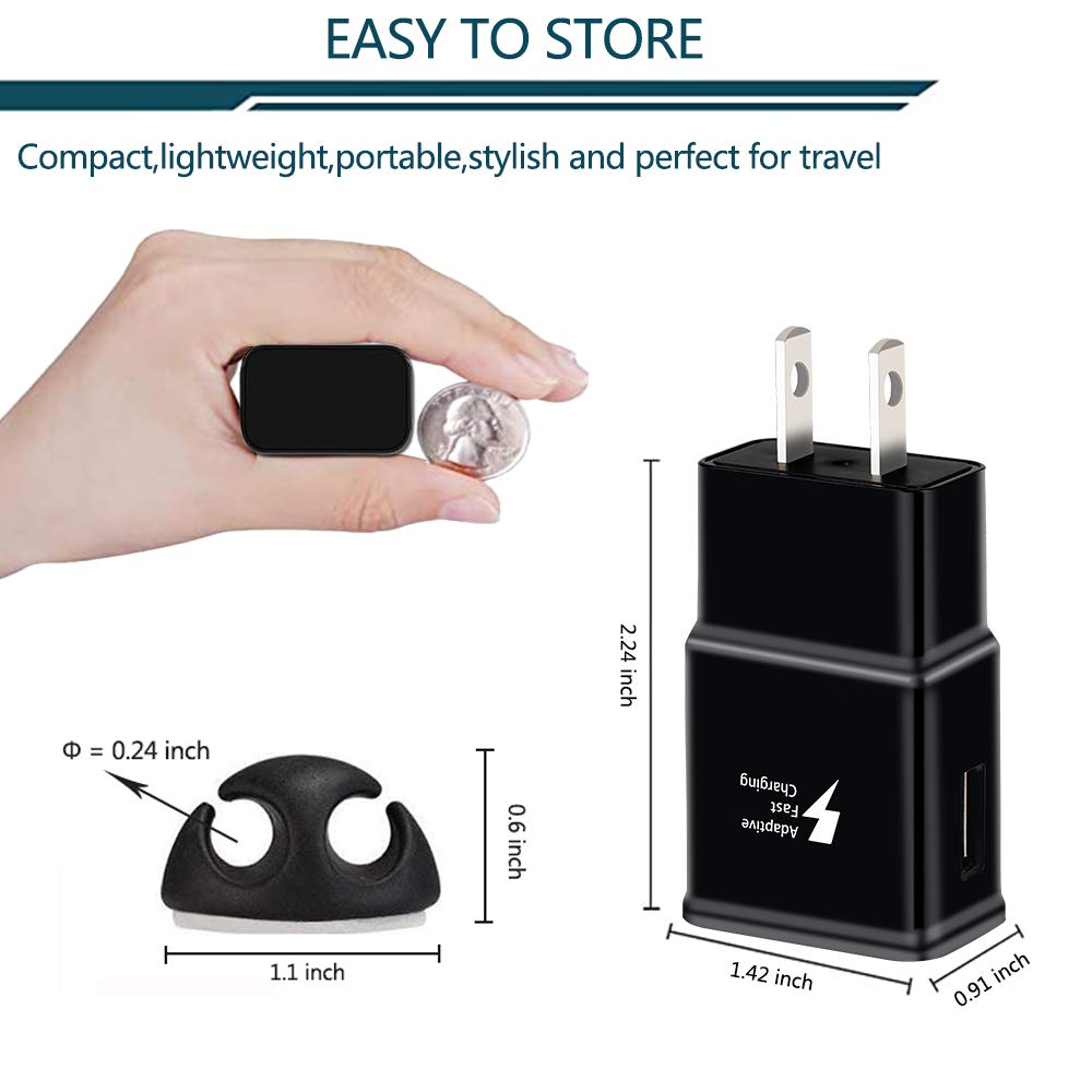 2 Pack Fast Charging Block, USB Adaptive Fast Charger Box Android Cell Phone Tablet Adapter for Samsung Galaxy S20 S10 S9 S8 S7 A56 A55 A54 A40 A36