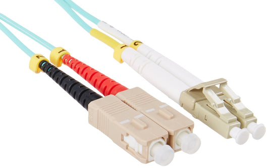 Add-On Computer 2m LC (Male) to SC (Male) Aqua OM3 Duplex LSZH LOMM Patch Cable (ADD-SC-LC-2M5OM3)