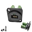 SHANFEILU RJ45/8P8C D-Type Panel Mount Ethernet Extender Cat5E Terminal Solderless Network Adapter Keystone Jack Crimping Data Female Connector
