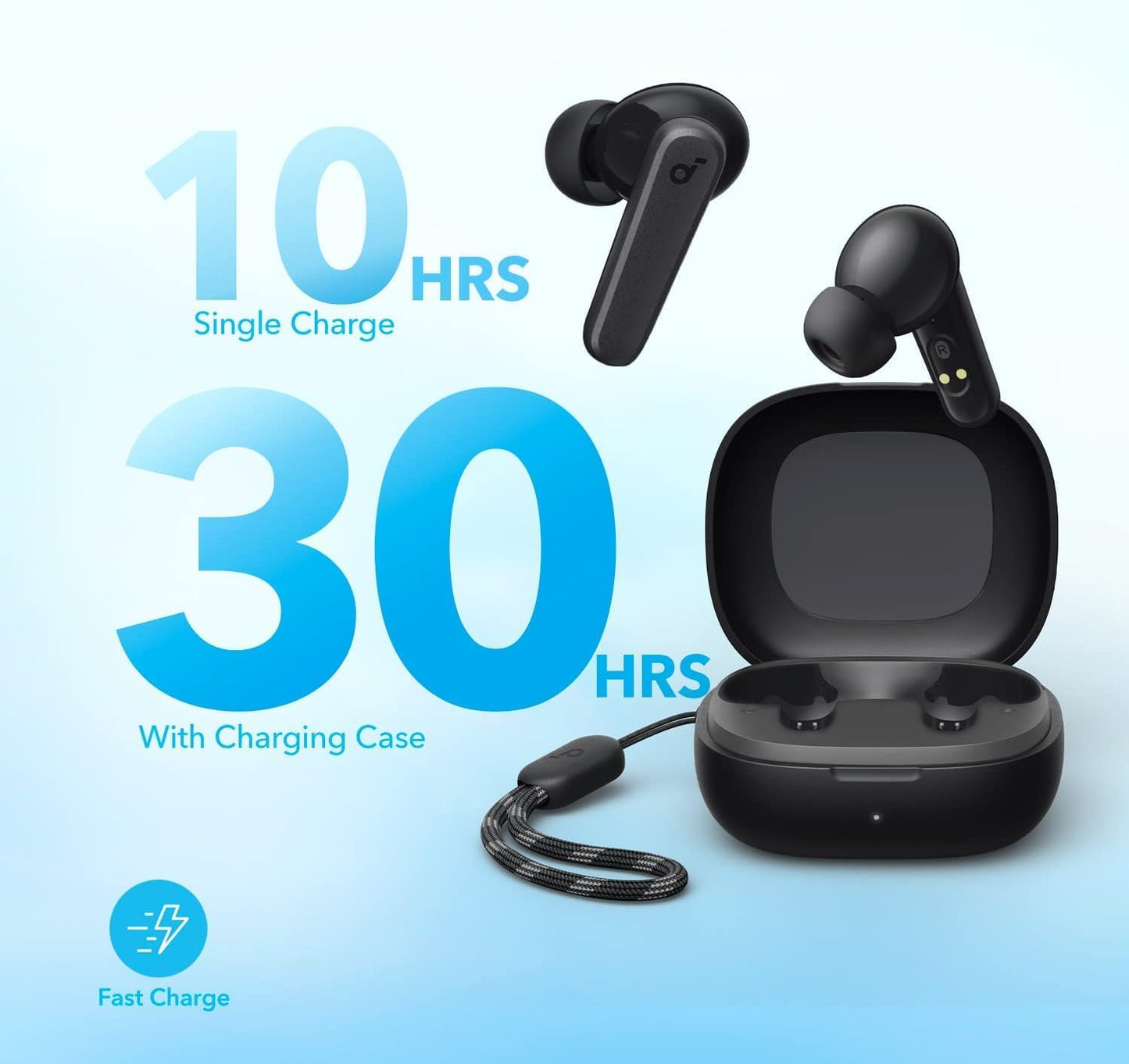 Soundcore by Anker P20i True Wireless Earbuds, 10mm Drivers with Big Bass, Bluetooth 5.3, 30H Long Playtime, Water-Resistant, 2 Mics for AI Clear