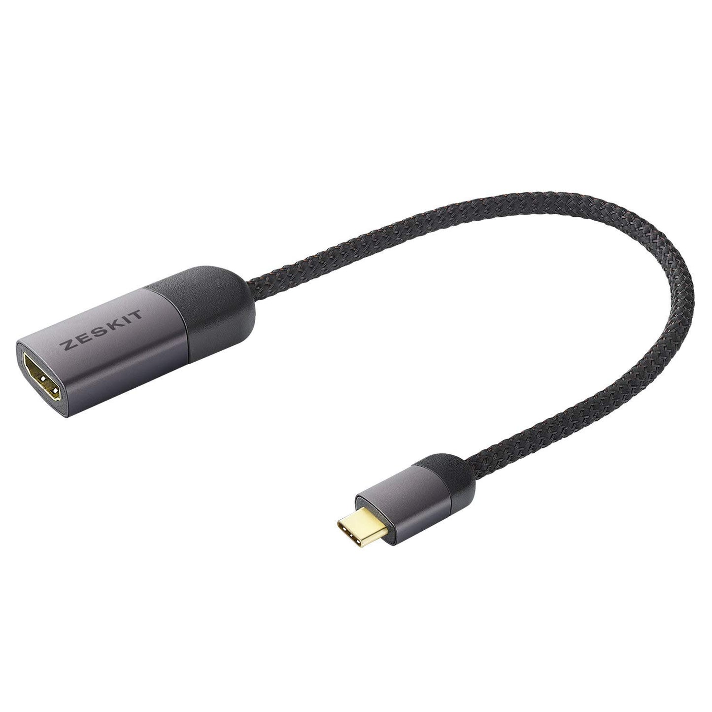 USB C to HDMI Adatper 23cm - 4K 60Hz - 24K Gold Plated Connectors, USB 3.1 & Thunderbolt 3 Compatible with MacBook Pro, iPad Pro, iMac 4K / 5K / Pro