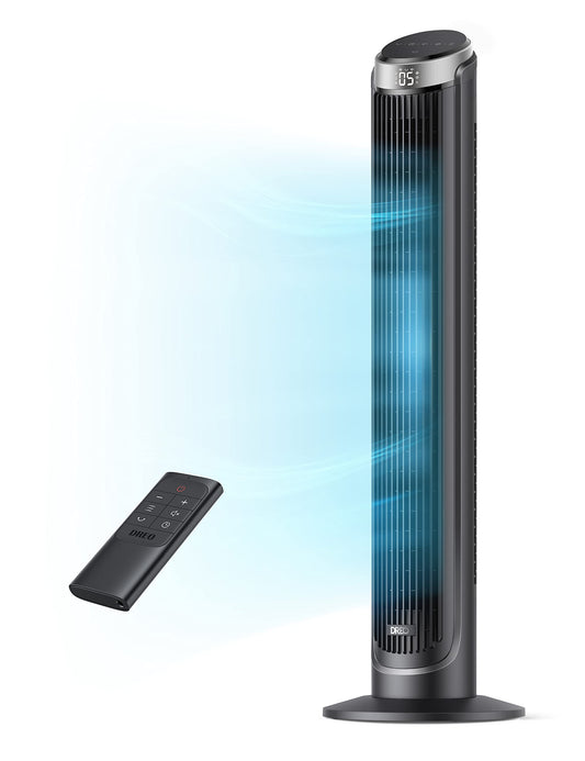 DREO Tower Fan for Bedroom, 90° Oscillating Fans that Blow Cold Air
