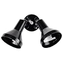 Nuvo Lighting SF77/701 Two Light Outdoor Heavy Duty Cast Aluminum Durable Weather Proof Security Flood Light, Black