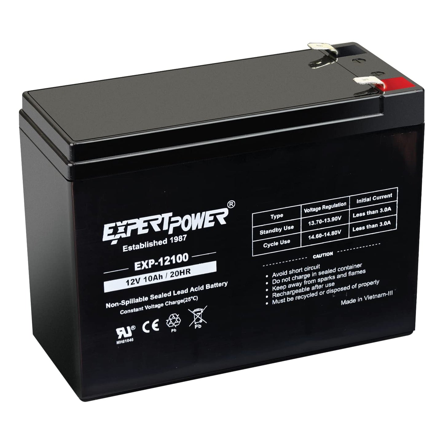 12v 10Ah SLA Rechargeable Battery - F2 Terminals