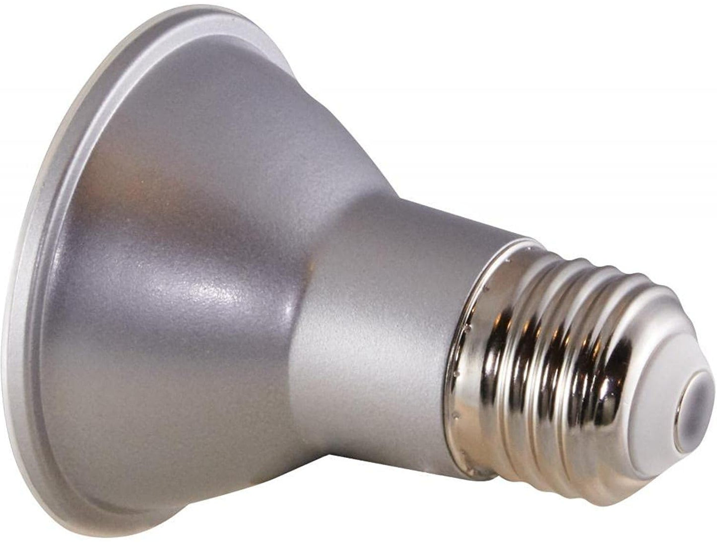 Satco S9400 Pack of 12 LED Bulbs; 7W; 2700K; 120V; 25-degrees Beam Angle; PAR20; Medium Base; Translucent Finish; 80 CRI; 525 Lumens; Dimmable; Rated