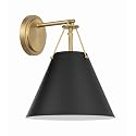 Crystorama Xavier 1 Light Vibrant Gold Sconce