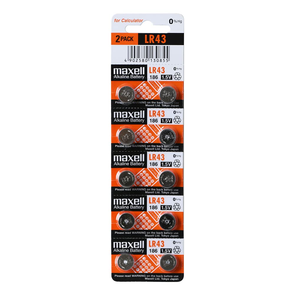 Maxell Battery, Lr 43 1.5