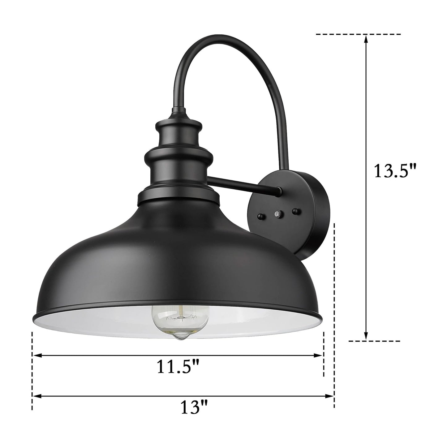 Bestshared Dusk to Dawn Sensor Farmhouse Barn Light, Outdoor Wall Sconce, Outdoor Wall Lantern for Porch, Exterior Light Fixtures Porch Lights