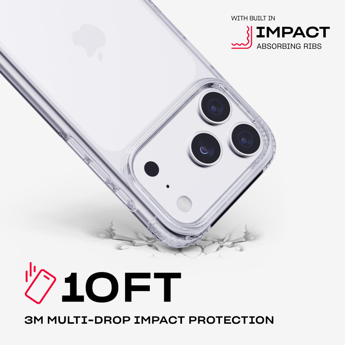 Tech21 EvoLite Case for iPhone 17 Pro - Clear | Slim Protective Case | Impact Protection | Wireless Charging Compatible
