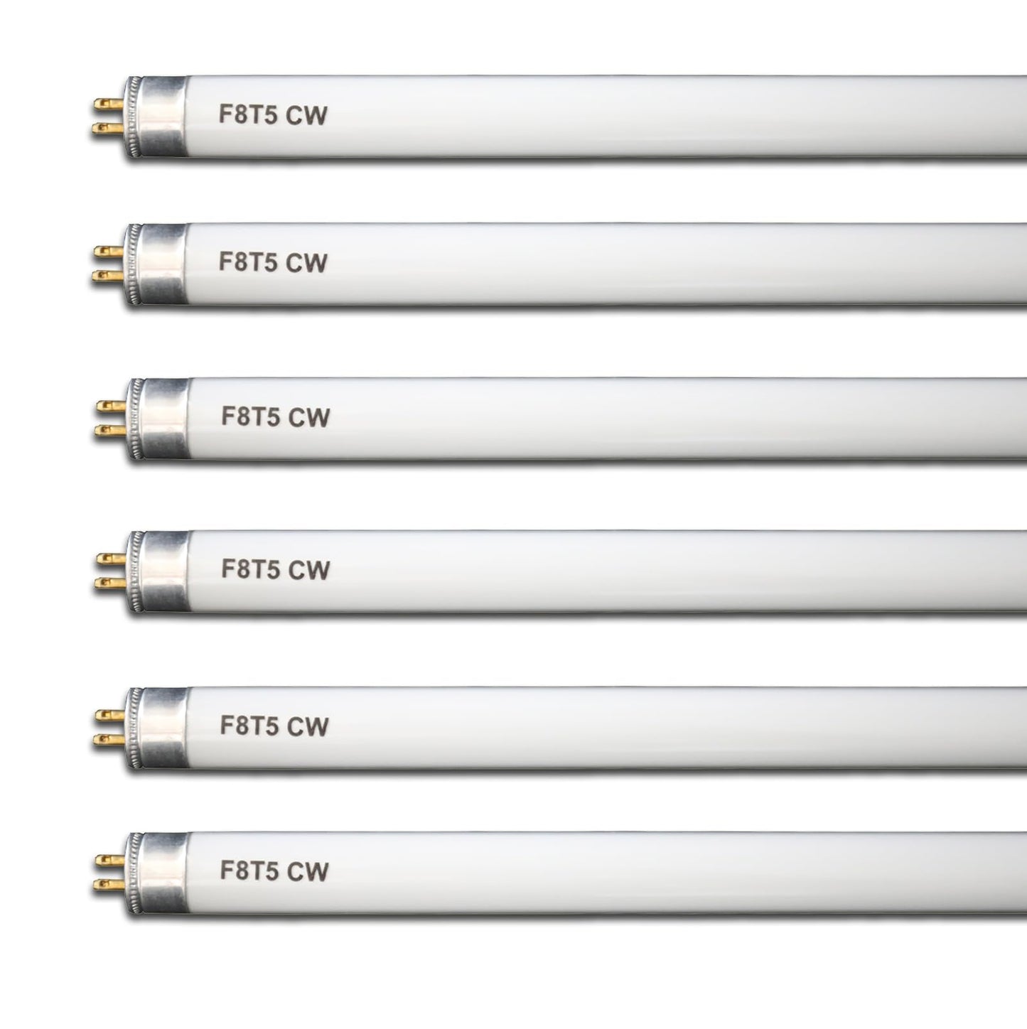 Accway (6 Pack) F8T5/CW 4100K 12’’ Linear Fluorescent Light Bulb, 8W Cool White T5 Tube, G5 Mini Bi Pins Base Replacement for Under Cabinet Light, RV