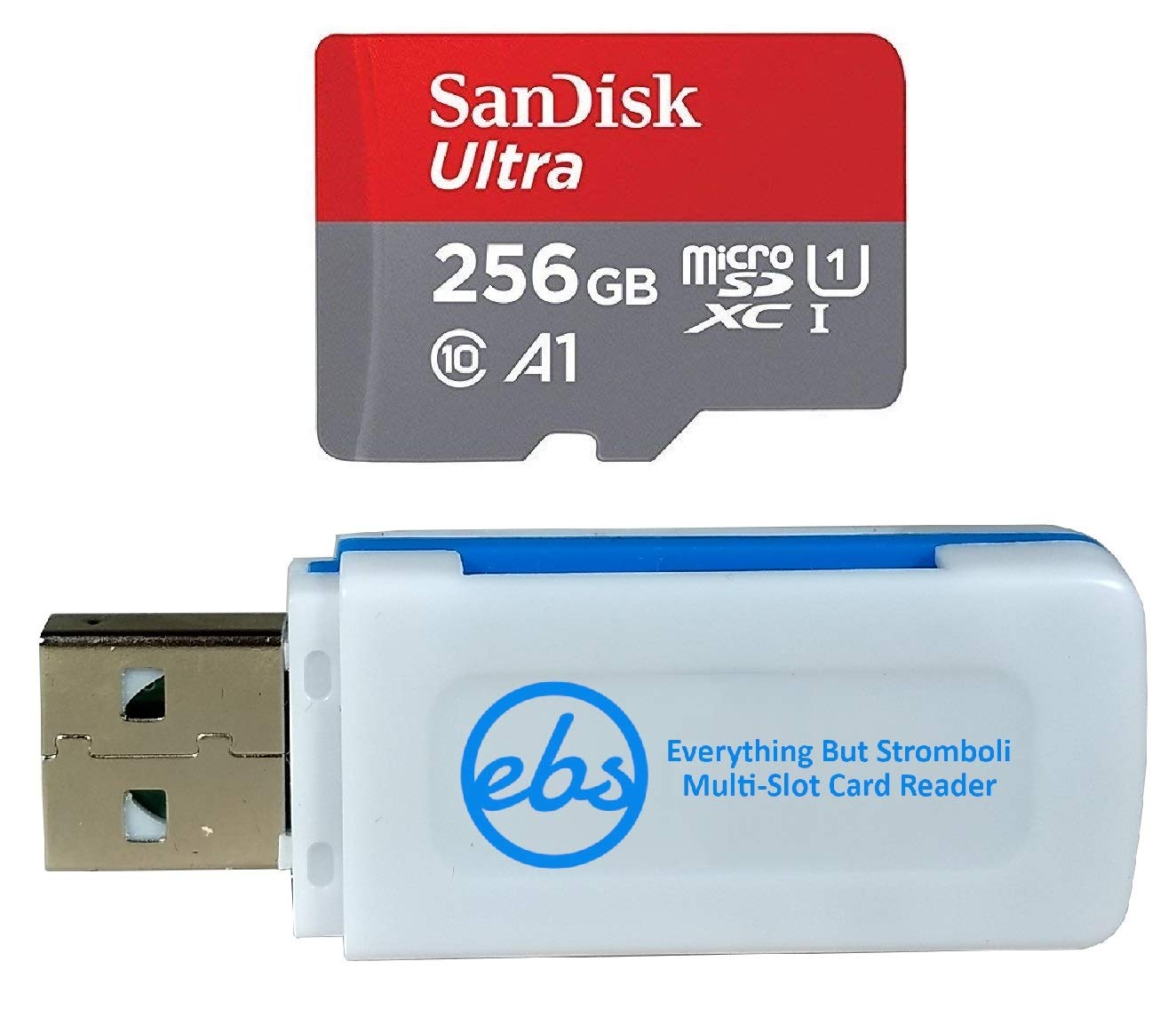 SanDisk Memory Card 256GB Ultra MicroSD Works with Samsung A20s, A71 5G, A51 5G Cell Phone (SDSQUA4-256G-GN6MN) Bundle with (1) Everything But