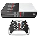 MightySkins Skin Compatible with Microsoft Xbox One S - Thin Red Line | Protective, Durable, and Unique Vinyl Decal wrap Cover | Easy to Apply