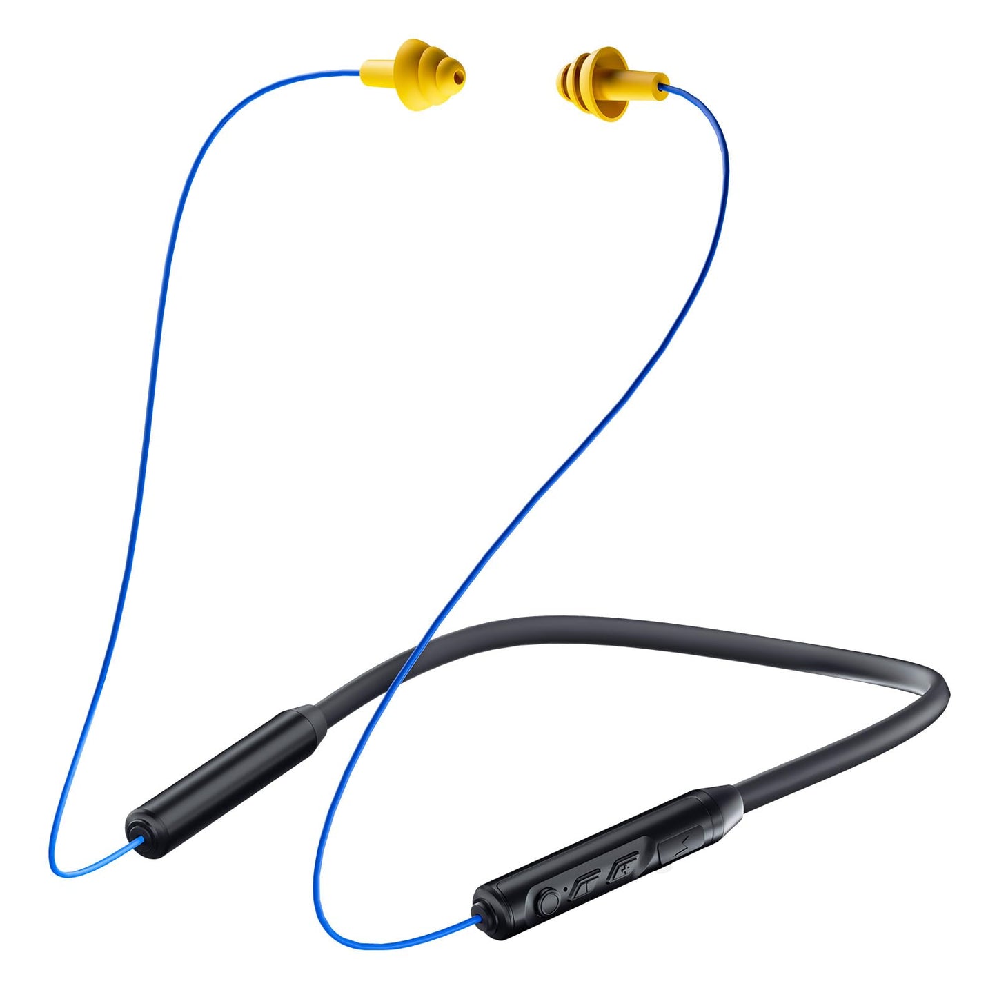 MIPEACE Bluetooth Earplug Headphones, Neckband Wireless Earbuds earplugs-29db Noise Reduction isolating in-Ear earplug Earphones and Controls,IPX6