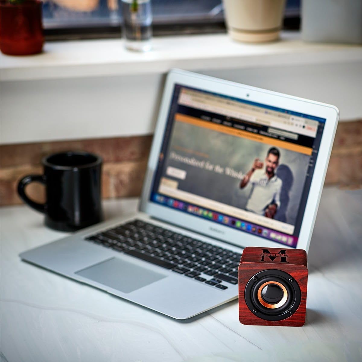 HomeWetBar Custom Bluetooth Speaker - Cherrywood, Perfect for Music Lovers, Wireless and Portable for On-The-Go