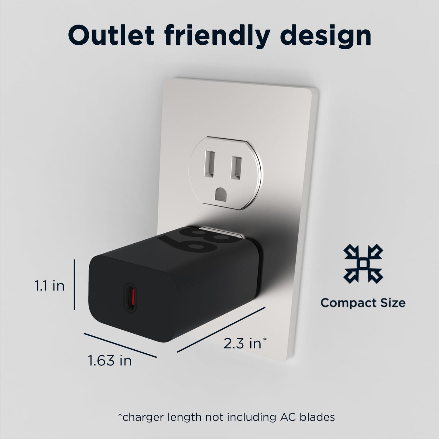 Motorola TurboPower 68W USB-C Wall Charger + 3.3ft 6.5 Amp Cable, Fastest for Moto G Stylus (2025/2026),Motorola Razr+ (Plus) 2025/2024,Razr