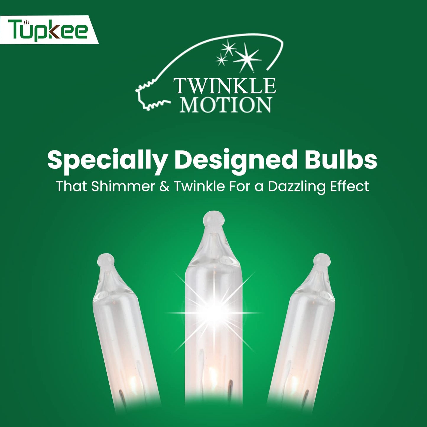 Tupkee Christmas Light Net - 150 Clear Warm Mesh Lights - Random Shimmering Twinkle Lights - 21 of 150 Bulbs Twinkle - 4 ft x 6 ft - Outdoor/Indoor