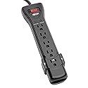 Eaton Tripp Lite Series SUPER725B 7 Outlet Flat Plug Long Extension Cord Power Strip Surge Protector, 25ft Extension Cord with Multiple Outlets, 2160