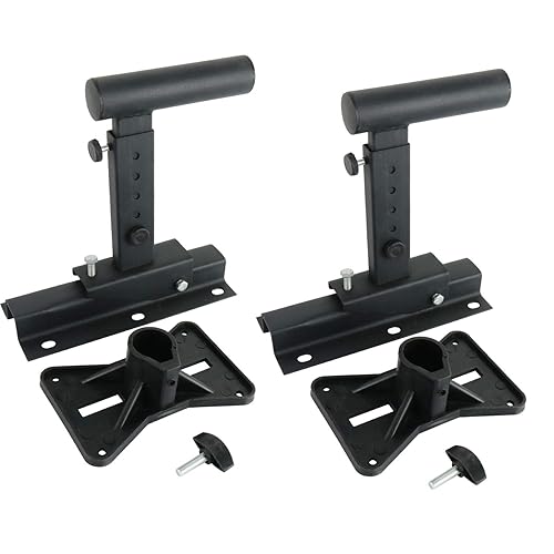 Yaeccc Pair of Speaker Wall Mounts, Universal Bookshelf Speaker Mounting Bracket,66 Lbs Max Capacity, Black