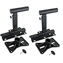 Yaeccc Pair of Speaker Wall Mounts, Universal Bookshelf Speaker Mounting Bracket,66 Lbs Max Capacity, Black