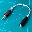 GAGACOCC 2.5MM Male TRRS to 3.5mm Female Balanced HiFi Audio Adapter for Astell&Kern AK240 AK380 AK320 DP-X1
