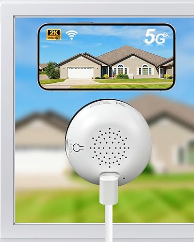 Noorio 2K 4MP Window Camera, 2.4GHz & 5GHz WiFi Indoor Cameras for Home Security with AI Person & Motion Detection, Blacklight Full Color Night