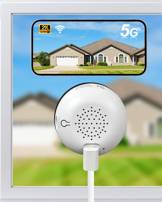 Noorio 2K 4MP Window Camera, 2.4GHz & 5GHz WiFi Indoor Cameras for Home Security with AI Person & Motion Detection, Blacklight Full Color Night