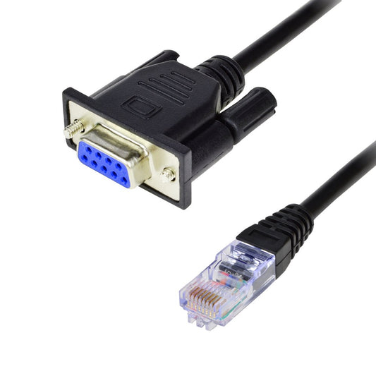 LFHUKEJI RJ45 to RS232, DB9 9-Pin Serial Port Female to RJ45 Cat5 Ethernet LAN Console 3.3Ft