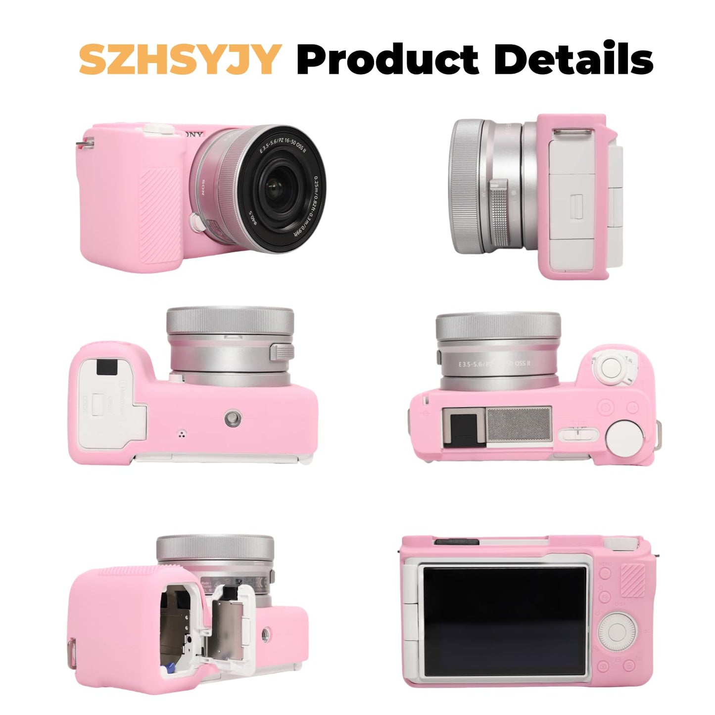 SZHSYJY Camera Case for Sony ZV-E10 II/ZV-E10M2 Digital Camera,ZV-E10 II Soft Silicone Protective Bag,Anti-Scratch Slim Fit Soft Sleeve with ZV-E10 II