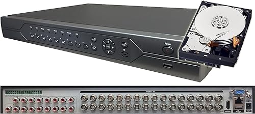 Sikker 32 Channel CCTV DVR with 10TB Hard Drive pre-Installed 25+ Days Constant Record - Support 5MP/1080P AHD/TVI/960H Analog Camera Home/Business