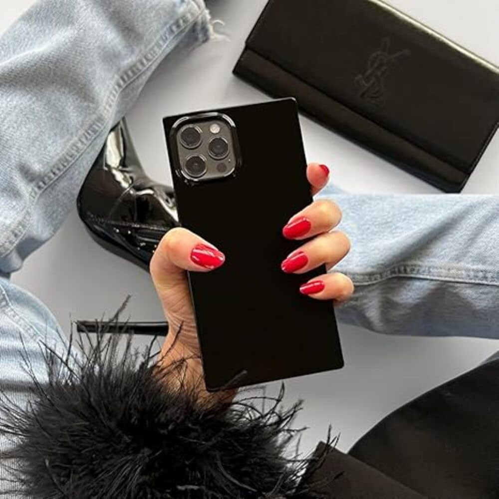 Flaunt Official Square iPhone 15 Pro Case - Black Patent