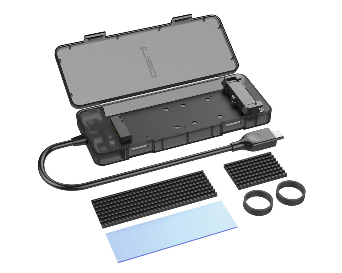 ineo Lightweight Plastic Tool-Free M.2 NVMe SSD Enclosure - 10Gbps Type C [C2575 M2 NVMe]