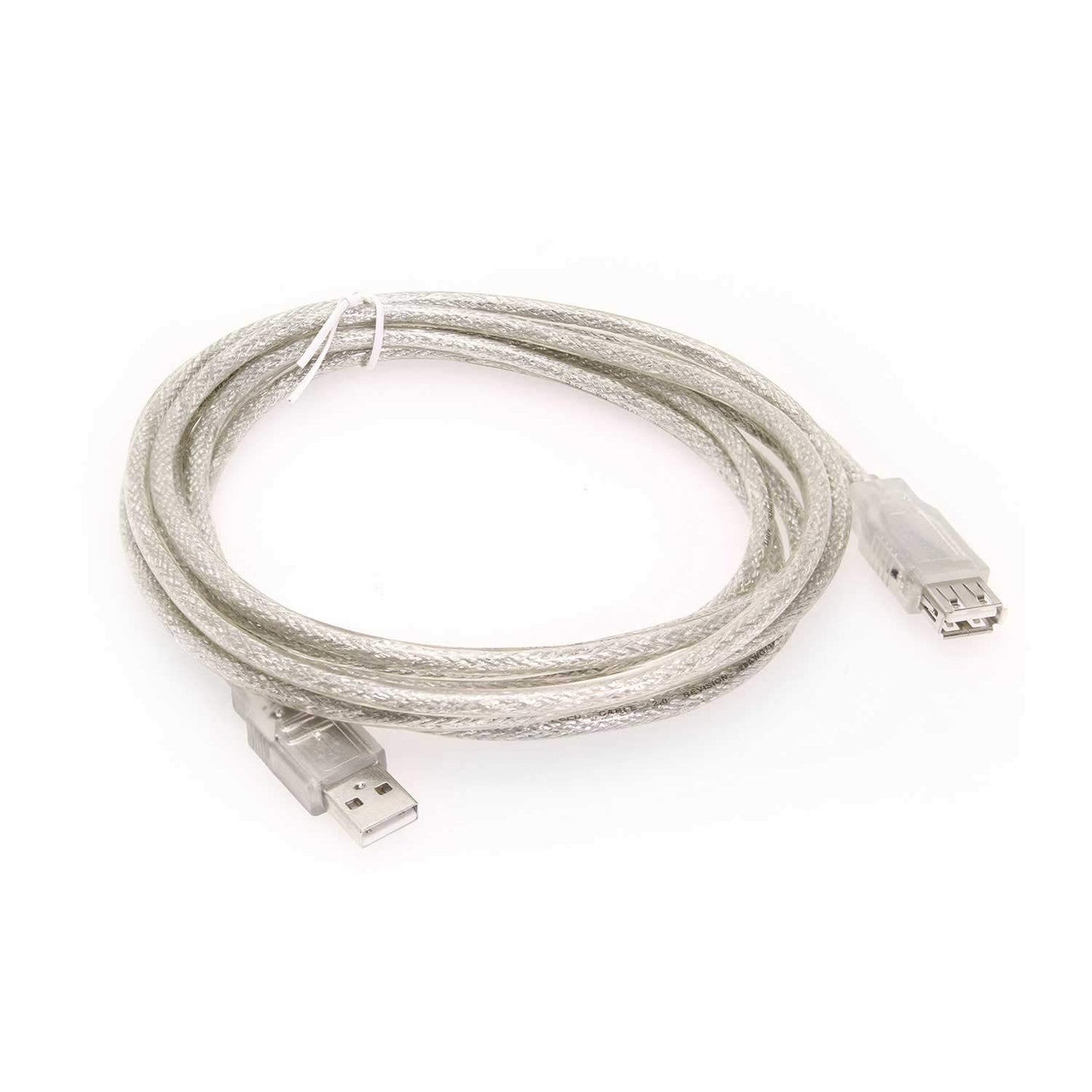 USBGear USB 2.0 Hi-Speed A to A High Performance Extension Cable (Clear, 10ft)