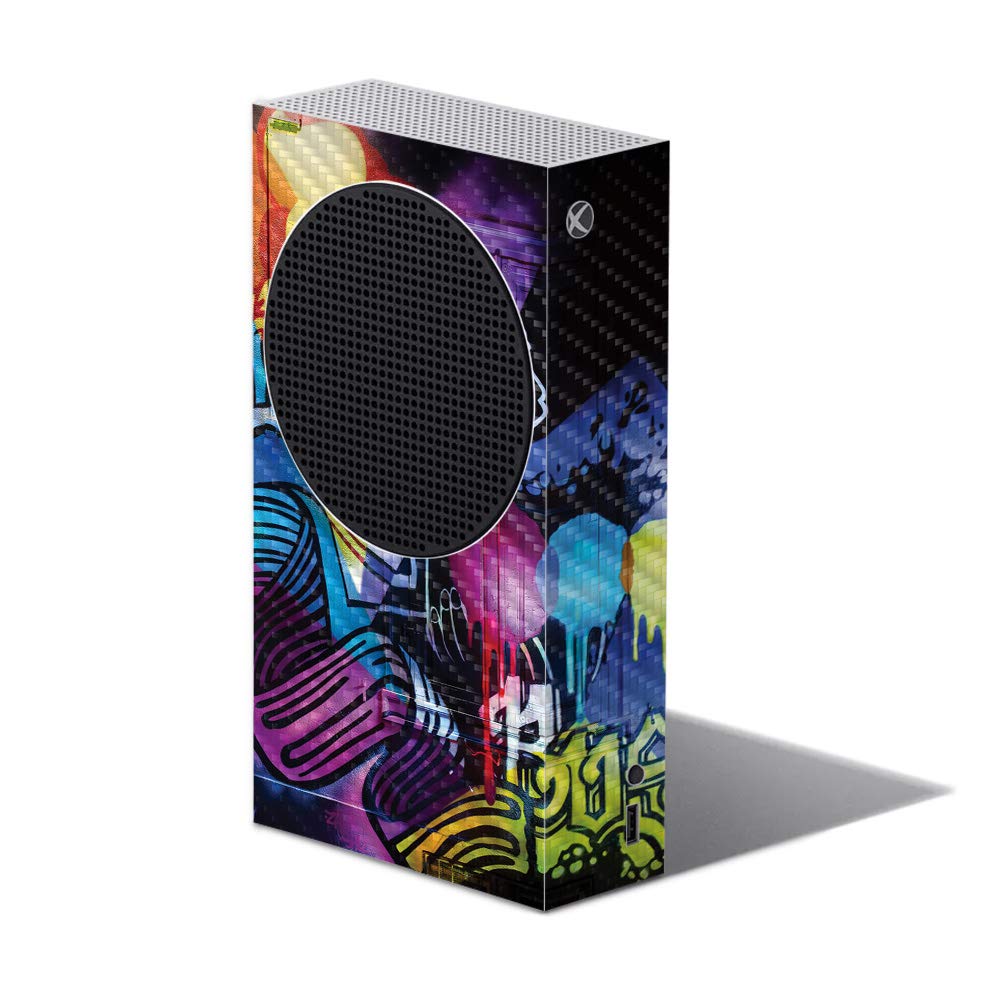 MIGHTY SKINS Carbon Fiber Skin Compatible with Xbox Series S - Midnight Mischief | Protective, Durable Textured Carbon Fiber Finish | Easy to Apply |