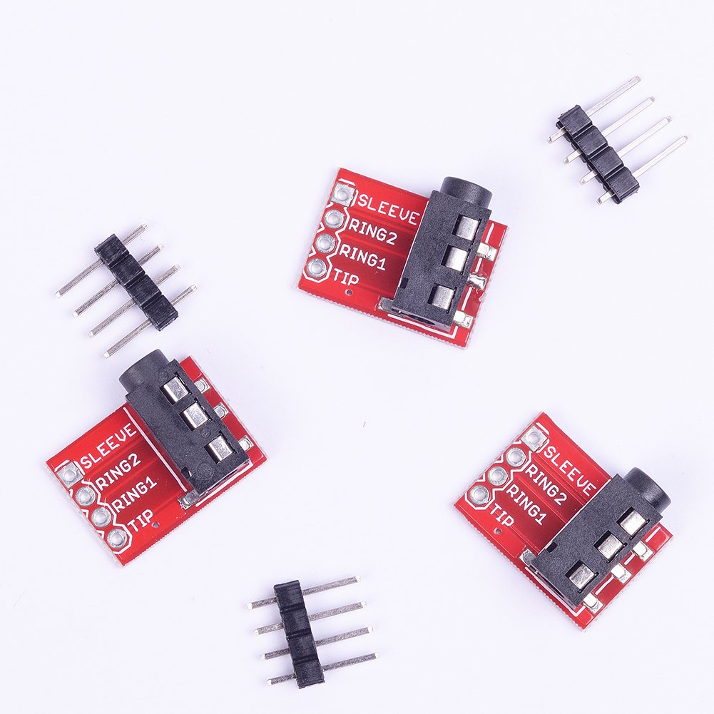 Cylewet 3Pcs TRRS 3.5mm Stereo Audio Jack Breakout Board Headphone Video MP3 Jack for Arduino (Pack of 3) CYT1031