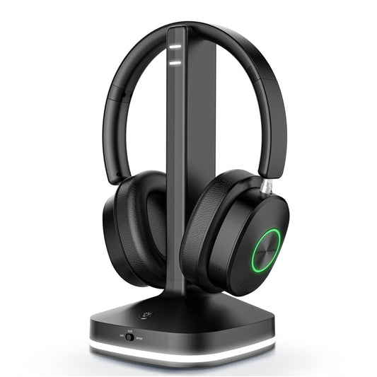 Wireless Headphones for TV Watching, TV Headphones Wireless for Seniors with 3 Audio Modes, Bluetooth Headphone with Transmitter Charging Base, No