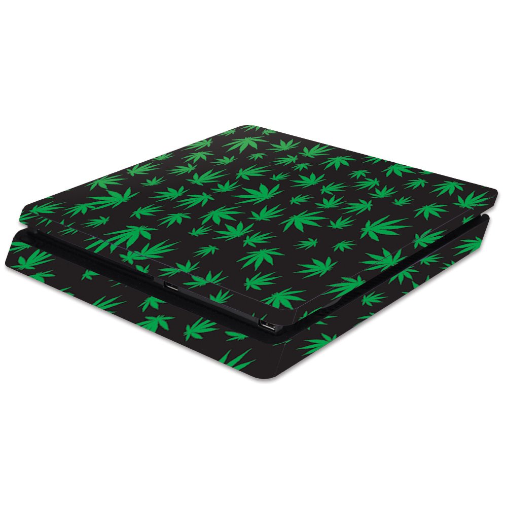 MightySkins Skin Compatible with Sony PS4 Slim Console - Marijuana | Protective, Durable, and Unique Vinyl Decal wrap Cover | Easy to Apply, Remove