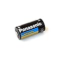 Panasonic CR123A Lithium battery 3V Photo Lithium Battery, 0.67" Diameter x 1.36" H (17.0 mm x 34.5 mm), black/Gold/Blue
