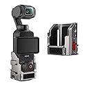 llano Aluminium Protective Cage for DJI Osmo Pocket 3, Expansion Adapter Accessories Frame with Quick-Release Lock, Lightweight Camera Cage with 1/4''