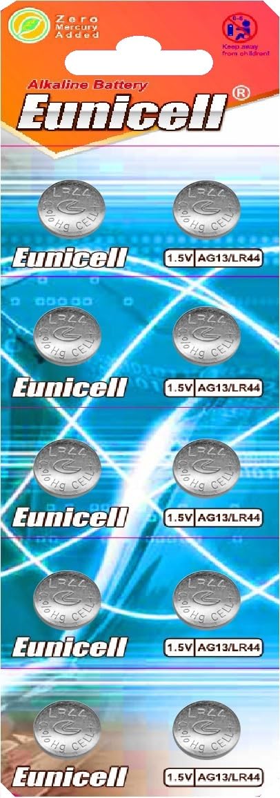 Eunicell 20 Batteries Blister Pack AG13, G13, SR44, LR44, A76, V13GA, PX76A, 357