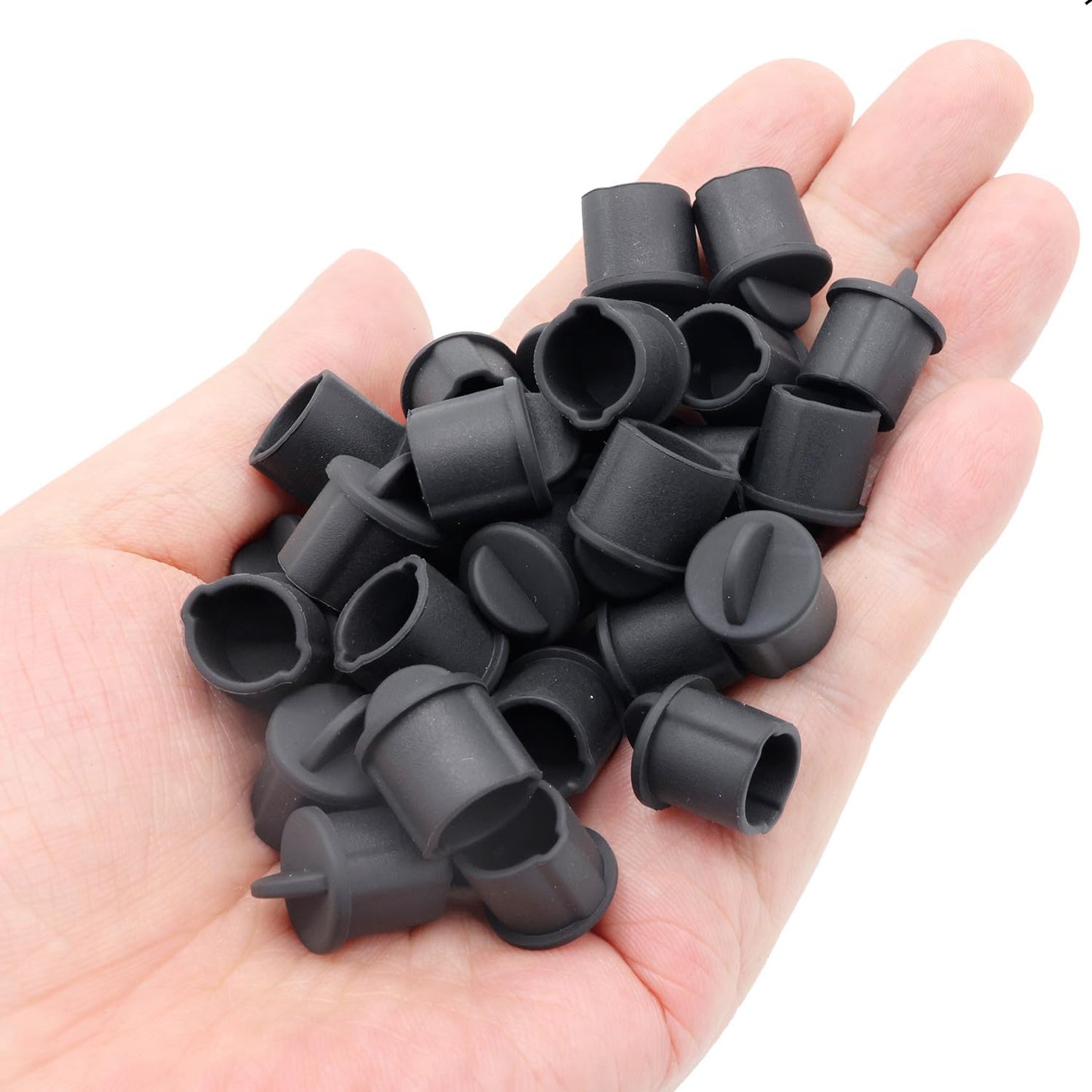 30 Pcs BNC Silicone Protectors Cap Female Port Cover Anti Dust Stopper Plug Cover Protector Cap,Style A,Black